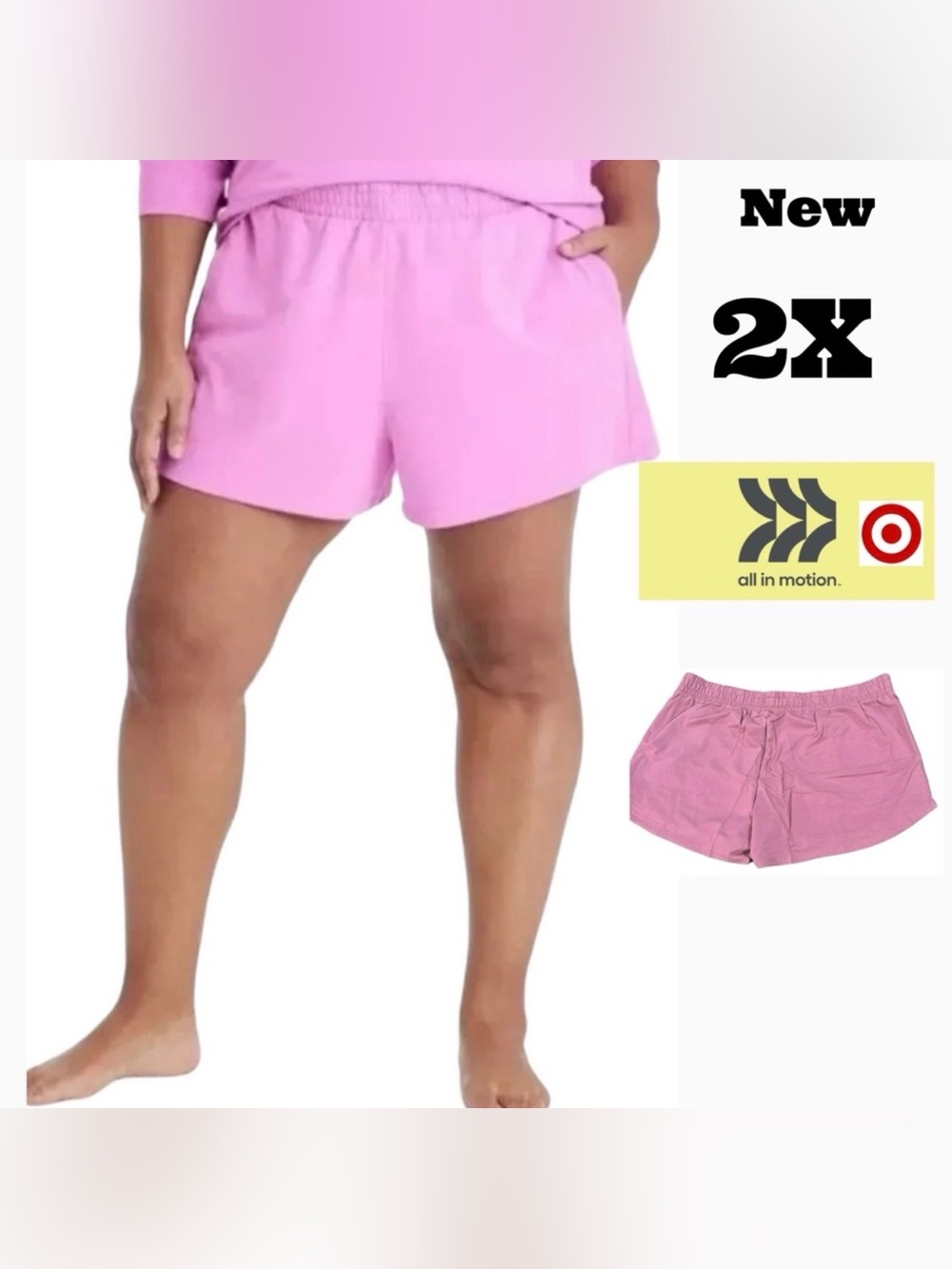 All in motion Rose Red athletic shorts size 2X